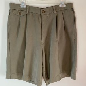 Men’s Ocean Pacific Pleated Front 34” Waist Olive Shorts